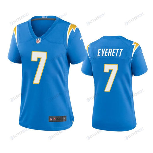 Women's Los Angeles Chargers Gerald Everett 7 Powder Blue Game Jersey