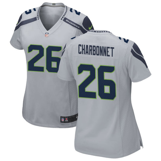 Zach Charbonnet Seattle Seahawks Nike Women's Alternate Game Jersey - Gray