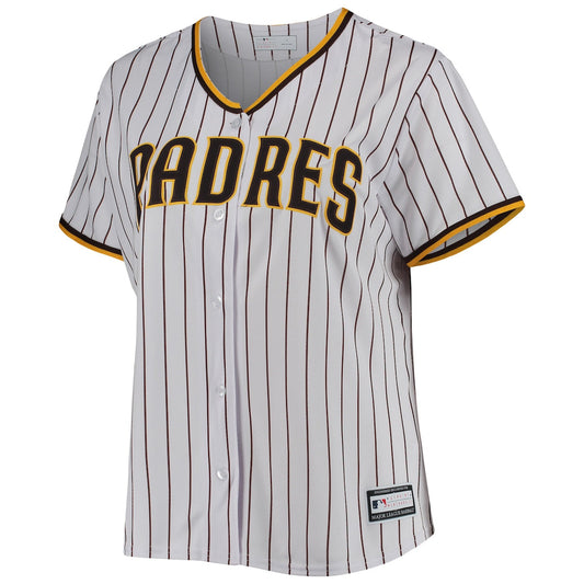 Women's  Profile Padres Plus Size Road Replica Team Jersey - White