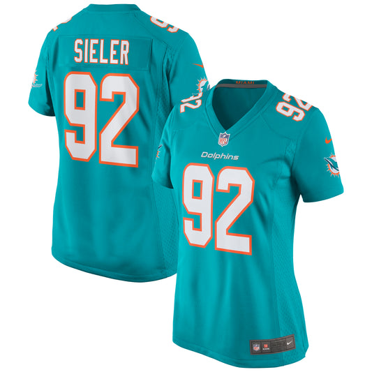 Zach Sieler Miami Dolphins Nike Women's Game Jersey - Aqua