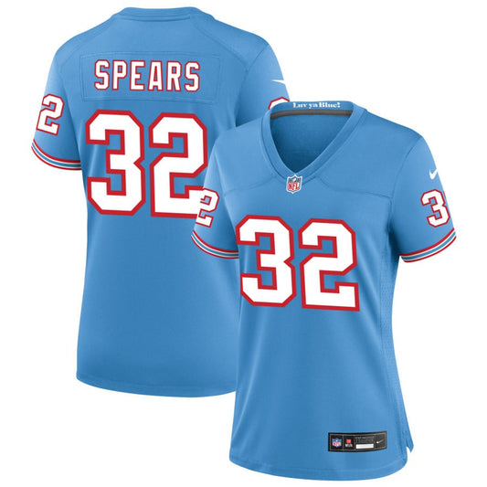 Tyjae Spears Tennessee Titans Nike Women's Oilers Throwback Game Jersey - Light Blue