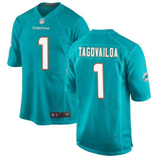 Tua Tagovailoa Miami Dolphins Nike Game Jersey - Aqua