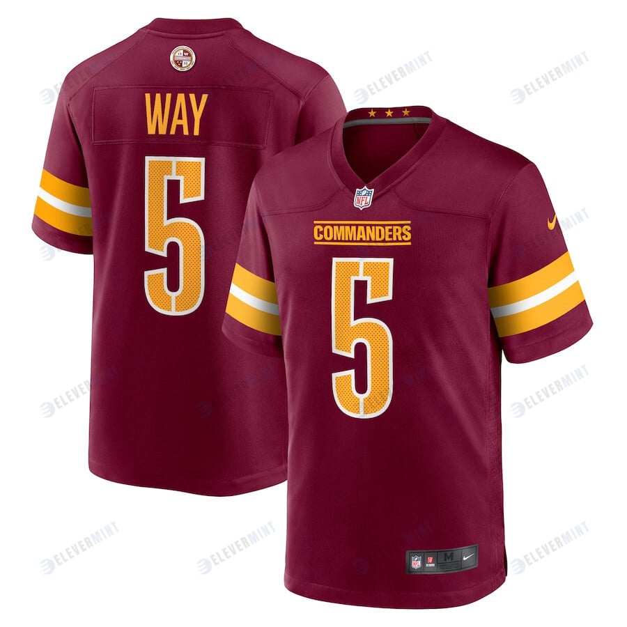 Tress Way 5 Washington Commanders Men Game Jersey - Burgundy