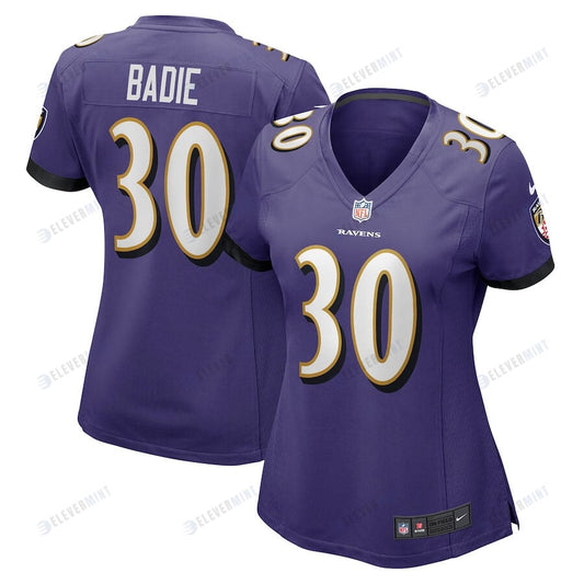 Tyler Badie Baltimore Ravens Women's Player Game Jersey - Purple