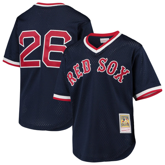 Wade Boggs Boston Red Sox Mitchell & Ness Youth Cooperstown Collection Mesh Batting Practice Jersey - Navy