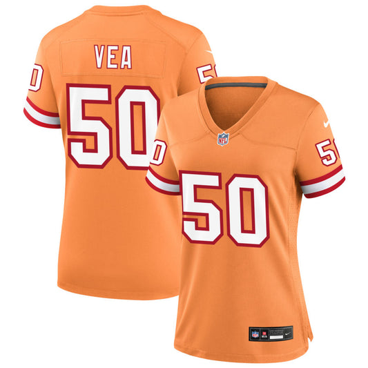 Vita Vea Tampa Bay Buccaneers Nike Women's Throwback Game Jersey - Orange