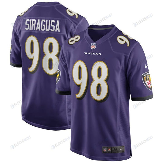 Tony Siragusa Baltimore Ravens Game Retired Player Jersey - Purple