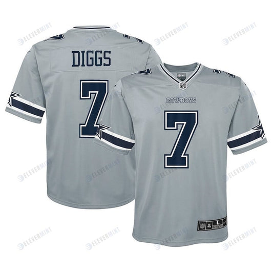 Trevon Diggs Dallas Cowboys Youth Inverted Game Jersey - Gray