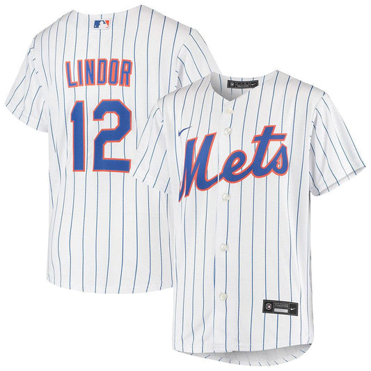 Youth New York Mets Francisco Lindor Cool Base Jersey White