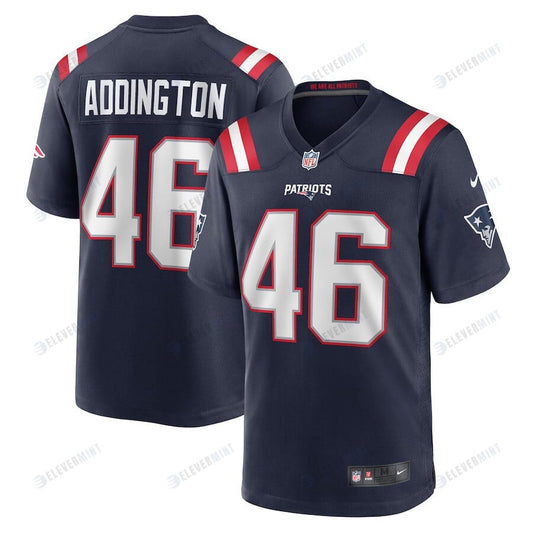 Tucker Addington 46 New England Patriots Game Men Jersey - Navy