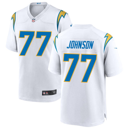 Zion Johnson Los Angeles Chargers Nike Game Jersey - White