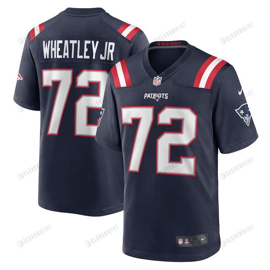 Tyrone Wheatley 72 New England Patriots Men Team Game Jersey - Navy