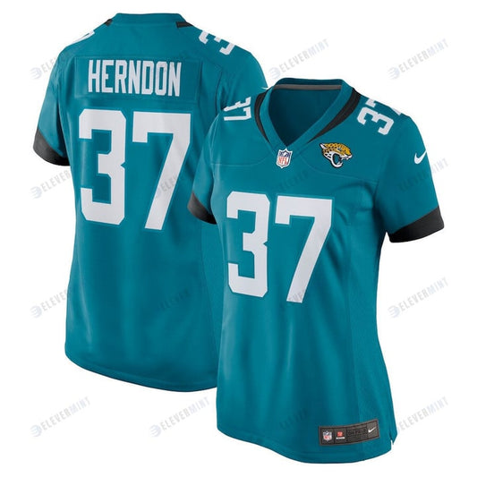 Tre Herndo 37 Jacksonville Jaguars Women's Game Jersey - Teal