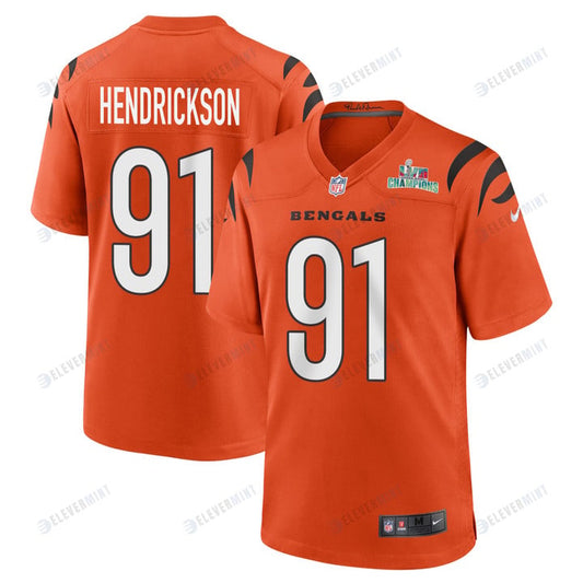 Trey Hendrickson 91 Cincinnati Bengals Super Bowl LVII Champions Men Alternate Game Jersey - Orange