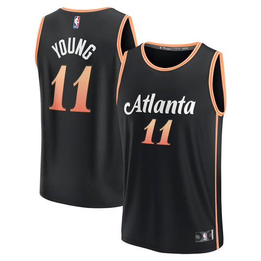 Trae Young Atlanta Hawks Fanatics Branded Youth 2022/23 Fastbreak Jersey - City Edition - Black