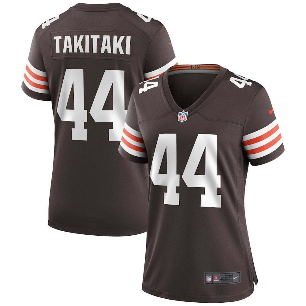 Women's Cleveland Browns Sione Takitaki Game Jersey - Brown