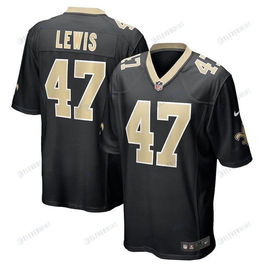 Terrell Lewis 47 New Orleans Saints Men Game Jersey - Black