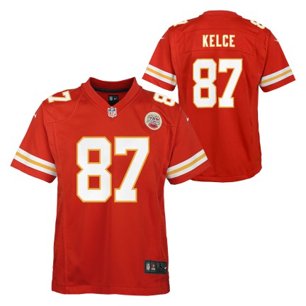 Youth Kansas City Chiefs Travis Kelce Red Game Jersey