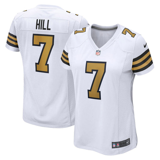 Women's New Orleans Saints Taysom Hill Alternate Game Jersey- White