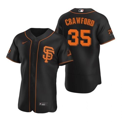 Youth San Francisco Giants Brandon Crawford Cool Base Replica Jersey Black