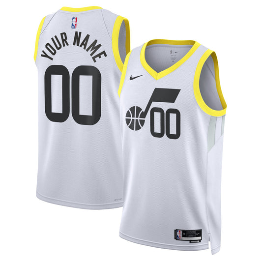 Utah Jazz Nike Unisex Swingman Custom Jersey White - Icon Edition