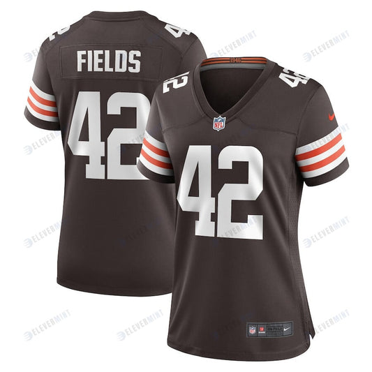 Tony Fields II 42 Cleveland Browns Women's Team Game Player Jersey - Brown