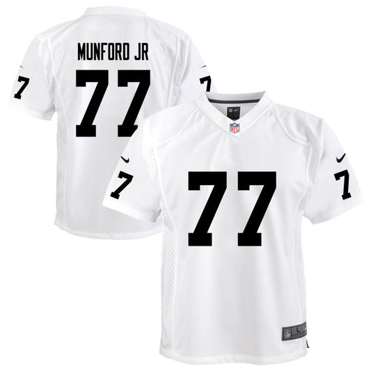 Thayer Munford Jr Las Vegas Raiders Nike Youth Team Game Jersey - White