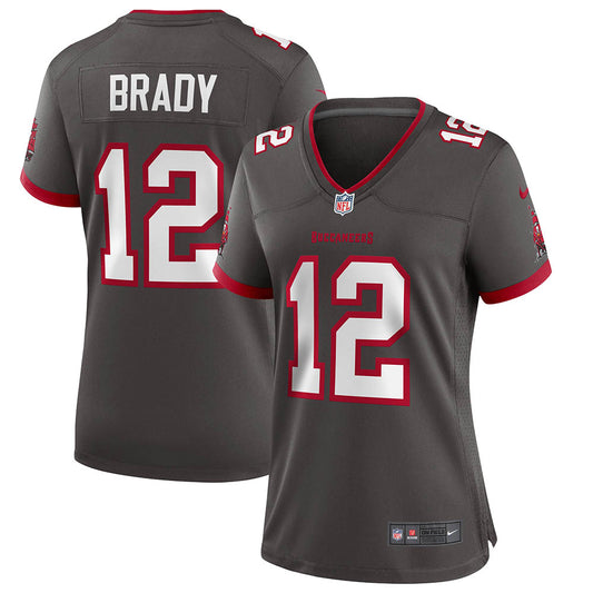 Women's Tampa Bay Buccaneers Tom Brady Alternate Game Jersey Pewter