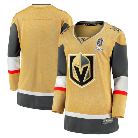 Vegas Golden Knights Fanatics Branded Women's 2023 Stanley Cup Champions Home Breakaway Jersey - Gold