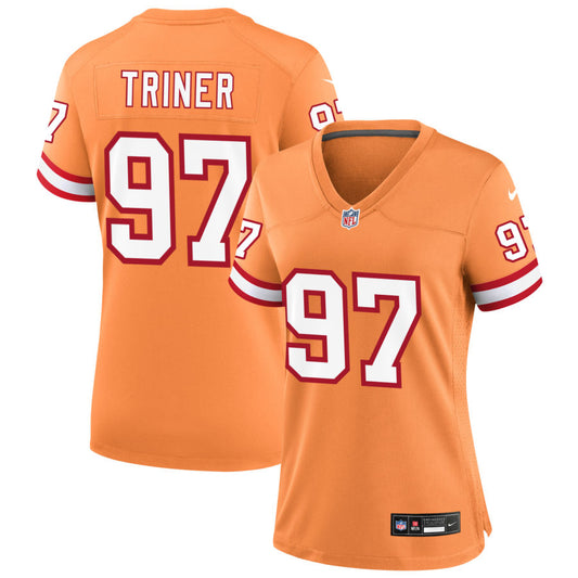 Zach Triner Tampa Bay Buccaneers Nike Women's Throwback Game Jersey - Orange