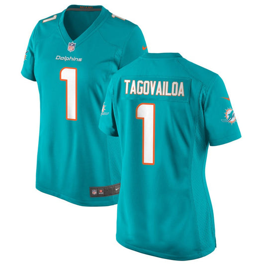 Tua Tagovailoa Miami Dolphins Nike Women's Game Jersey - Aqua