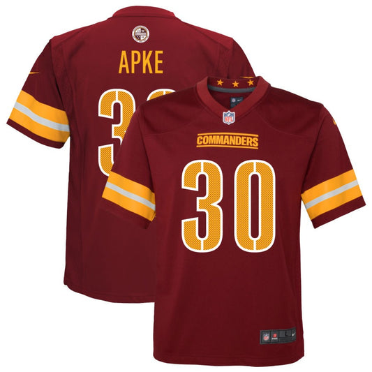 Troy Apke Washington Commanders Nike Youth Game Player Jersey - Burgundy