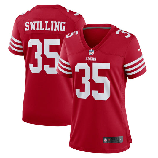 Tre Swilling San Francisco 49ers Nike Women's Team Game Jersey - Scarlet