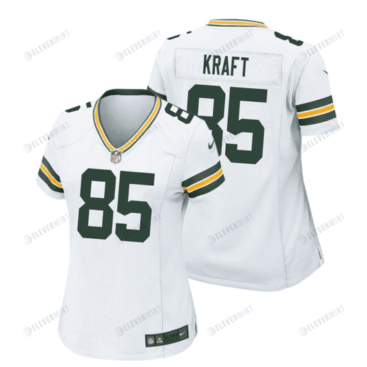 Tucker Kraft 85 Green Bay Packers Women Away Game Jersey - White