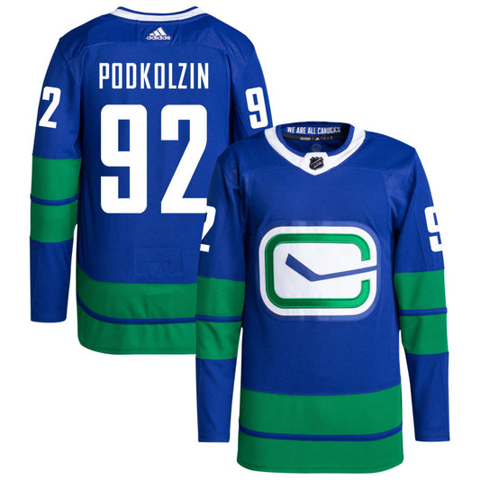 Vasily Podkolzin Vancouver Canucks adidas Primegreen Authentic Pro Jersey - Royal