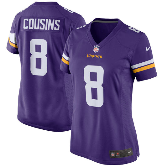 Women's Minnesota Vikings Kirk Cousins Game Player Jersey Purple