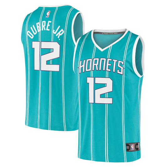 Youth Fanatics Branded Kelly Oubre Jr. Teal Charlotte Hornets 2021/22 Fast Break Replica Jersey - Icon Edition